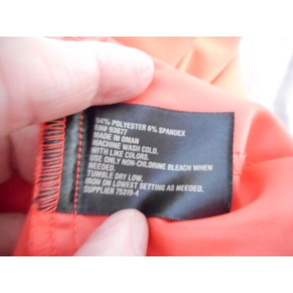 Bright Coral Sz 22W Plus Size Slim Fit Trouser polyester blend Pants Worthington - Picture 6 of 6